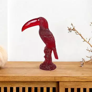 Скульптура животного птицы из смолы тукан фигурка для офиса дисплей красный