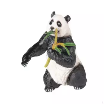 Скульптура животного, статуэтка панды, коллекция произведений искусства, декоративный орнамент, статуэтка для стола в прихожей Eating Bamboo Panda