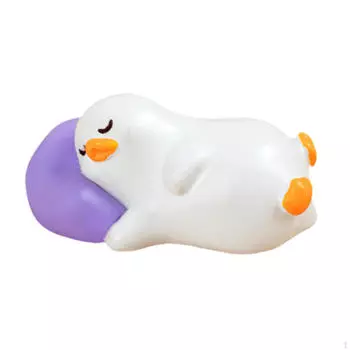 Скульптура животного, статуэтка утки, коллекционное настольное украшение, статуэтка из смолы для настольного камина Sleeping Duck