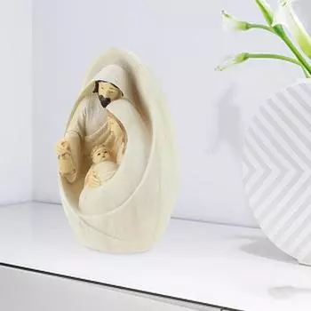 Скульптурная фигурка Святого Семейства, поделки из смолы, рождественские украшения, статуэтка для рождественской сцены, рождественская сцена Nativity Sce