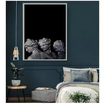 Скульптурные принты, настенные художественные постеры, эстетические картины, гостиная, домашний декор, картины, рамки, модульный холст, HD, черный, греческий 21cm30cm NoFrame