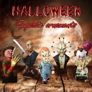 Скульптурные украшения ужасов Украшения из смолы Настольные украшения Креативные украшения Ремесла Домашние садовые статуи One Size