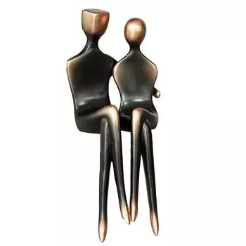 Скульптуры и фигуры, абстрактная статуя домашнего декора, современное украшение из смолы для гостиной, настольная книжная полка, черные влюбленные, праздничные подарки чёрный