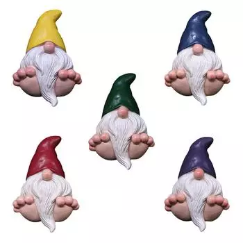 Скульптуры карликового эльфа из смолы, коллекционные мини-водонепроницаемый домашний декор для двора L красный