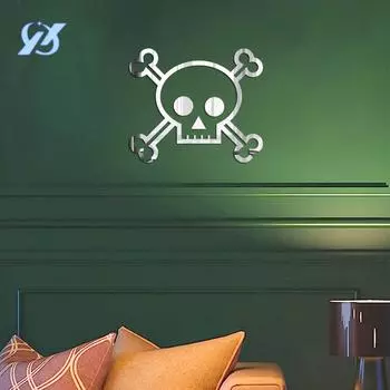 Skull Halloween wall sticker 1mm acrylic self-adhesive background layout decorative sticker