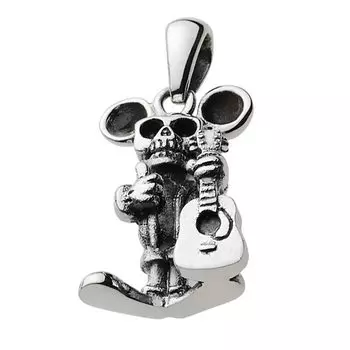 Skull Mouse Guitar Pendant fp0288 [Figmart] [Silver Accessory]