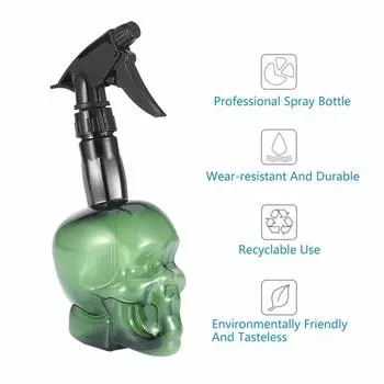 Skull Pattern Hair Mist Spray Bottle Hairdresser Refillable Spray Bottle Barber Hair Tools Water For Hair Stying Tool CHINA