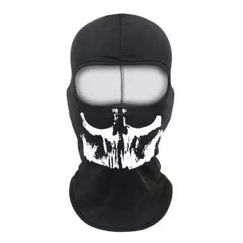 Skull Print Headgear Men s Motorcycle Bicycle Cycling Wind Mask Breathable Quick-Drying Scarf Hiking Hot Stamping -01 All yards