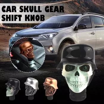 Skull Shape Gear Head Shift Knob Skull Head Gear Manual Transmission Gear Shift Knob Transmission Decorative Car Accessories