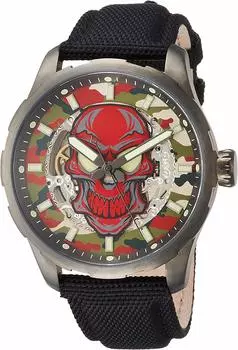 Skull Skeleton Watch Black [Alkaftura] 8618SSG-RD Men s