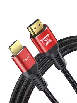 SKW HDMI Cable 48Gbps Ultra High Speed HDMI Cable Compatible with Compatible with HDMI Cable 3M 2.1 8K@60Hz/4K@120Hz/2K@144Hz