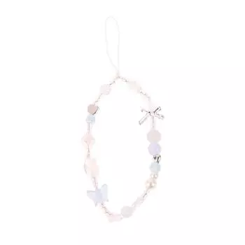 Sky Blue Love Heart Mobile Phone Chain Macaron Blue Phone Pendant Cell Phone Lanyard Camera Chains Keychain Bags Decor Gifts