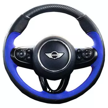 SKYBELL Плетёная оплётка рулевого колеса для Mini Cooper BMW MINI F54 F55 F56 F57 F60 (синий) синий