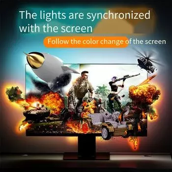 Skydimo Smart LED Display Synchronous Лента, RGB Ptical Лента, 10 Вт, Прямое USB-подключение 24inch чёрный