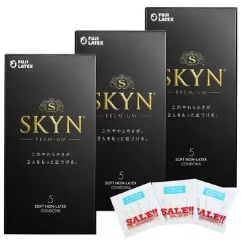 SKYN Rubber Premium Condom SKYN 5 Piece Luxury Condom Set of 3 with Free Lotion Contraceptive Device