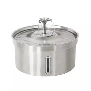 Skynew Pet Large Stainless USB For Cats and Automatic Drinking Circulating Water Purification Remaining Level Summer Waterer, 4L, Capacity, Quiet,