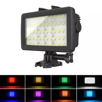 SL-20 Водонепроницаемый заполняющий RGB-светильник для подводного плавания на глубине 40 м со встроенным аккумулятором для подводного плавания для GoPro Hero 11//10/9/8/7/6/5 Black