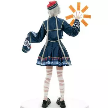 SL Японский костюм зомби, костюм призрака, косплей костюм Хэллоуин, костюм аниме, косплей костюм призрака S темно-синий