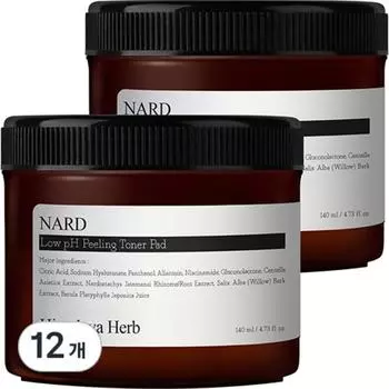 Слабокислотный пилинг-тонер Bouquet Garni Nad, 70 листов, 140 мл, 70 шт., 12 шт.