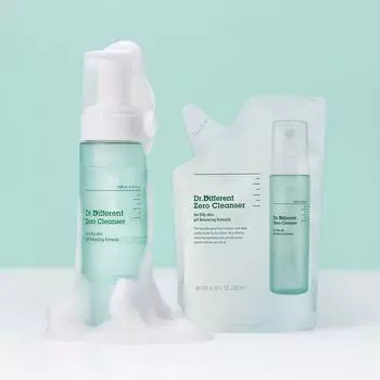 Слабокислотный TENZERO Zero Cleanser Oily 200 мл + оригинальный продукт, сменный блок 200 мл, набор 2. 2 Zero Cleanser Oily Refills