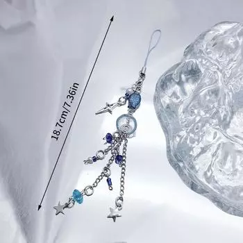 Сладкая медуза, кисточка, цепочка для телефона, подвеска в виде звезды, брелок для девочек, Y2K, эстетический ремешок для мобильного телефона