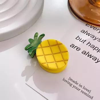 Сладкая, привлекательная и ацетатная заколка-краб для волос с забавными фруктовыми дизайнами для причесок девочек Pineapple