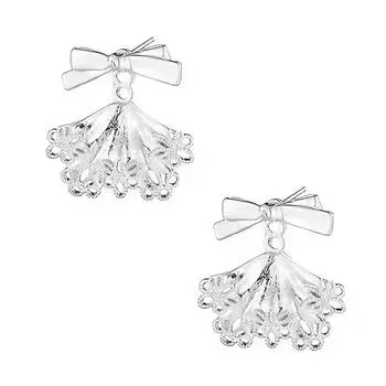 Сладкая юбка с кружевом в балетном стиле, отделка шипами, серьги-бантики, аксессуар, ручная работа, ушные аксессуары для повседневной носки