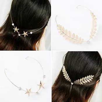 Сладкая женская повязка для волос с кисточками из искусственного жемчуга и стразами, обруч для волос, повязка на голову 4#