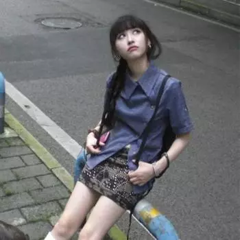 Сладкие крутые универсальные синие рубашки в клетку, женские свободные блузки с короткими рукавами Y2k E-Girl, новинка лета 2024, новинка с воротником с лацканами, Blusas Mujer S