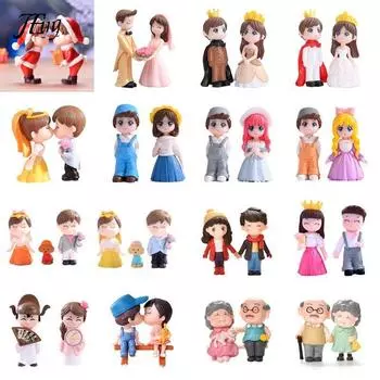 Сладкие любовники Пара стульев Фигурки Миниатюры Сказочный сад Домашний декор Письменный стол Сад Декоративное ремесло Ремесло из смолы Сцена Украшения