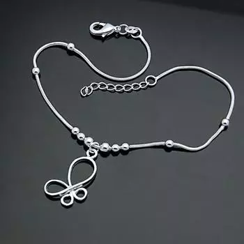 Сладкий бант, кулон, браслет на ногу, браслеты для ног, украшения для ног, цепочка для ног, серебро 925 пробы, подарки дружбы, начальный браслет