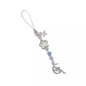 Сладкий бисерный ремешок для телефона, модный брелок-шарм из смолы, ручная работа, подвеска-эльф, кольцо для ключей, модный аксессуар для сумки для подростков