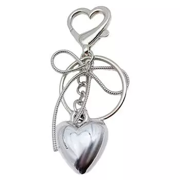 Сладкий брелок-подвеска в виде бантика и сердца, милые подвесные украшения, брелок-шарм для кошелька, сумки, рюкзака, дамской сумочки, украшение серебряный