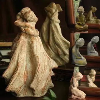 Сладкий час прекрасной руки вдохновляющая скульптура молящейся женщины орнамент