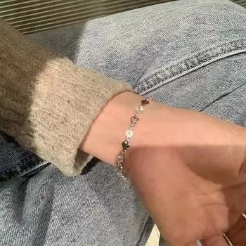 Сладкий и прохладный браслет Love Water Diamond для женщин, уникальный дизайн, легкая ручная работа One Size