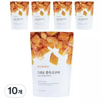Сладкий картофель Organica, жевательный, 100 г, 10 шт., корейские орехи