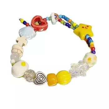 Сладкий Крутой Браслет-Звезда со Стразами Многофункциональный Браслет из Бусин Стильные Бусины Наручное Украшение для Женщин Модная Бижутерия 1