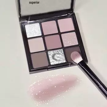 Сладкий прохладный серый дымчатый бриллиант: Палитра теней для век из 9 цветов с перламутровыми матовыми земляными тонами для осени и зимы. Ash Powder серый