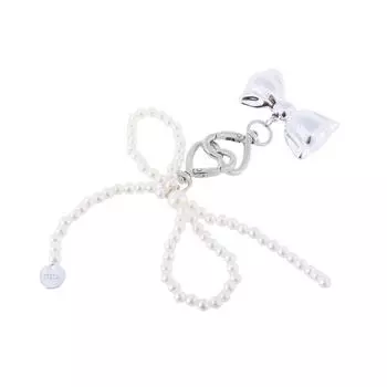 Сладкий серебристый бантик, бусина, брелок-подвеска, милые подвески, украшения, брелок-шарм для кошелька, сумки, рюкзака, сумочки белый