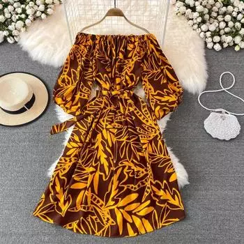 Сладкое цельное платье для отпуска с открытыми плечами, женское платье с бантом и феей, красивые плиссированные винтажные платья, женское корейское модное пляжное вечернее платье 2024, лето S красный