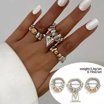 Сладкое и крутое ожерелье с подвеской в виде сердца любви в стиле Ins с нерегулярным дизайном, многослойное ожерелье из бусин CCB