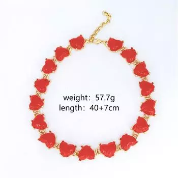 Сладкое медовое средневековое винтажное модное ожерелье серии Lava Love, ожерелье Macaron Candy Color