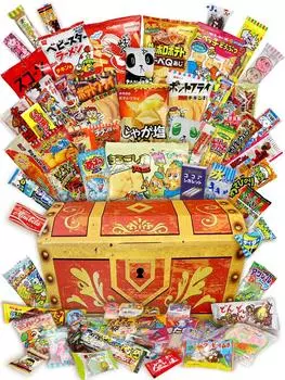 сладостей и 77 видов Сундук с сокровищами моногокоро На грани разрыва Набор Дагаси Сладости в ассортименте, подарок Большое количество индивидуально упакованных