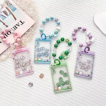 Слайд для карточек, школьная карточка, сумка для рисовых карт, рукав для автобусных карт, прозрачный унисекс, мультяшный узор