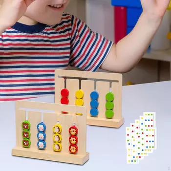 Слайд-головоломка Логическая игра Скользящая игра на соответствие цвета и формы для мальчиков и девочек в возрасте 3, 4, 5, 6, 7 лет