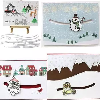 Слайд-карты, металлические режущие штампы для DIY, скрапбукинга, фотоальбома, декор, трафареты серебряный