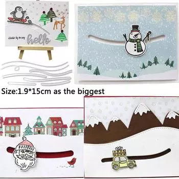 Слайд-карты Металлические штампы для резки для скрапбукинга своими руками/фотоальбома Декоративное тиснение Бумажная карточка своими руками серебряный