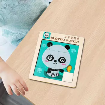 Слайд с цифрами в виде пазла «Животные» (Математические числа от 1 до 15) Деревянные пазлы Игрушка для доски Panda