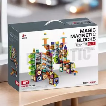 Слайд-шар магнитные детали строительные блоки интеллект собранный мальчик игрушка подарок 73PCS