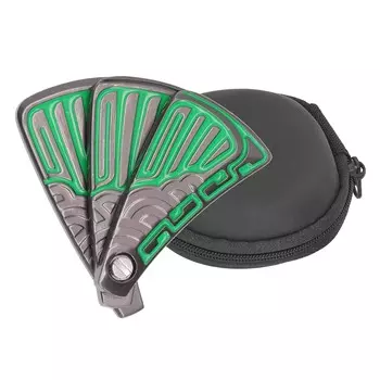 Слайдер-игрушка-фиджет, складной веер, магнитная игрушка для снятия стресса из нержавеющей стали для взрослых чёрный